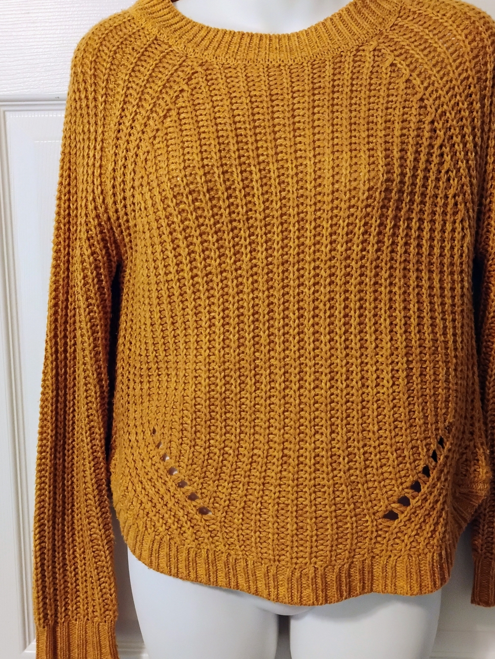 SO Mustard Crewneck Knit Sweater
